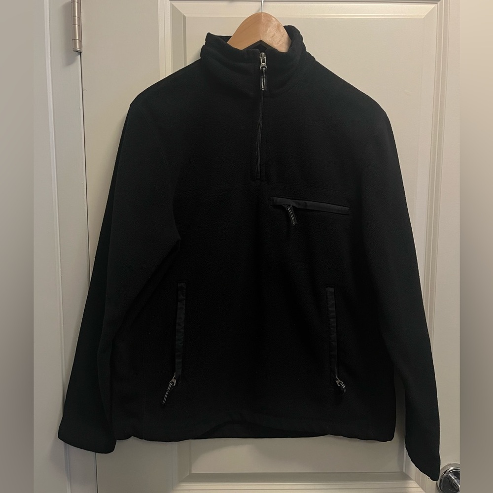 Vintage Gap Black Fleece Quarter Zip Pullover